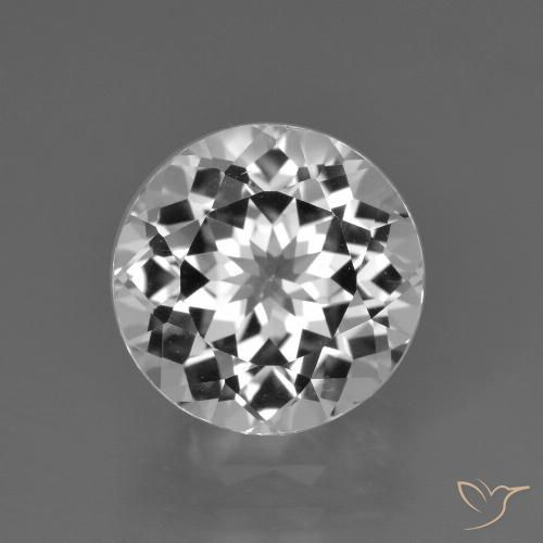 4.33ct Naturale Bianco trasparente Topazio, Rotondo, VS