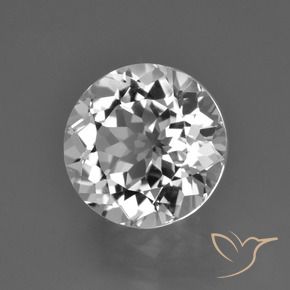 Topazio Bianco trasparente naturale da 4.33 ct, Rotondo, VS
