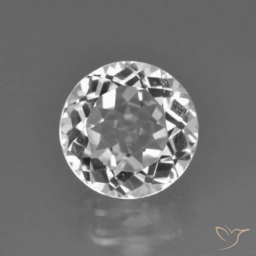 4.02ct Naturale Bianco trasparente Topazio, Rotondo, VS