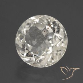 Topazio Bianco caldo naturale da 4.12 ct, Rotondo, VS-SI