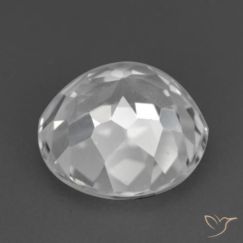 Topazio Bianco trasparente naturale da 3.57 ct, Rotondo, VVS