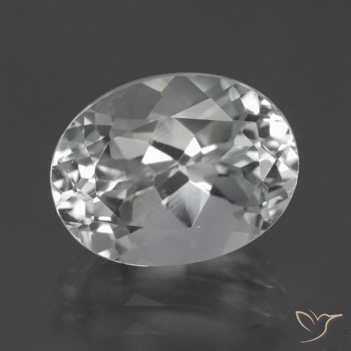 5.61ct Naturale Bianco trasparente Topazio, Ovale, VVS-VS