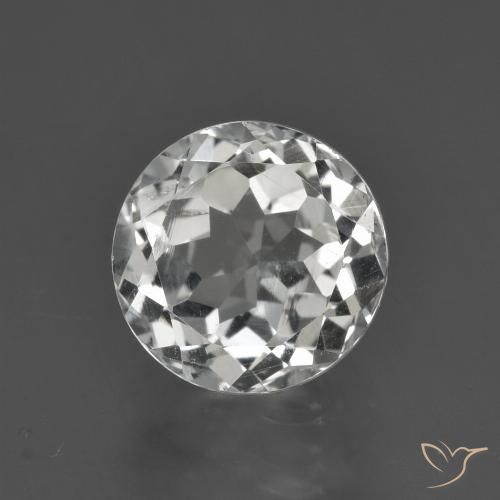 3.15ct Naturale Bianco caldo Topazio, Rotondo, VS
