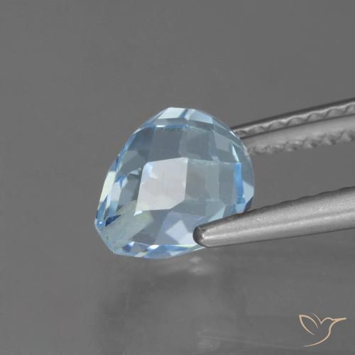 Topazio Celeste naturale da 2.32 ct, Taglio briolette, VS