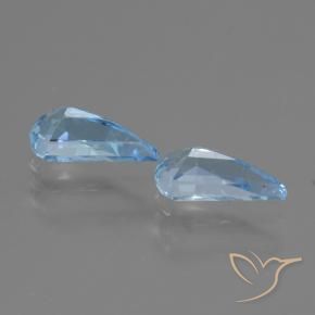 Gemme di Topazio Celeste naturale da 2.68 ct, Taglio a fantasia, VVS-VS