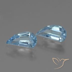 Gemme di Topazio Blu svizzero naturale da 2.74 ct, Taglio a fantasia, VVS-VS