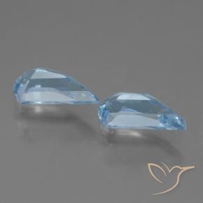 Gemme di Topazio Blu svizzero naturale da 2.74 ct, Taglio a fantasia, VVS-VS