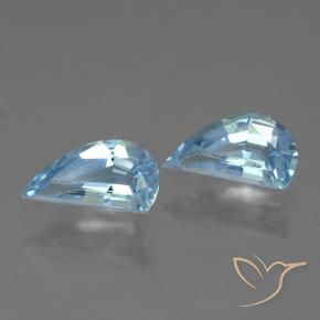 Gemme di Topazio Celeste naturale da 2.69 ct, Taglio a fantasia, VVS-VS