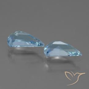 Gemme di Topazio Celeste naturale da 2.69 ct, Taglio a fantasia, VVS-VS