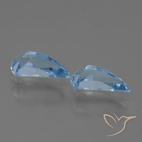 Gemme di Topazio Celeste naturale da 2.68 ct, Taglio a fantasia, VVS-VS
