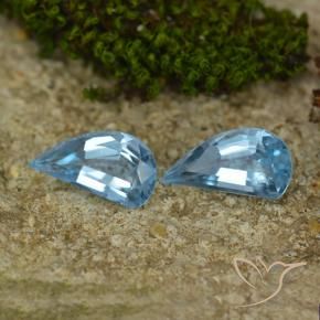 Gemme di Topazio Celeste naturale da 2.71 ct, Taglio a fantasia, VVS-VS