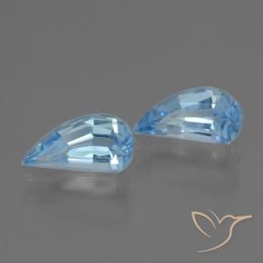 Gemme di Topazio Blu svizzero naturale da 2.82 ct, Taglio a fantasia, VVS-VS