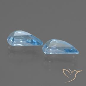 Gemme di Topazio Blu svizzero naturale da 2.82 ct, Taglio a fantasia, VVS-VS