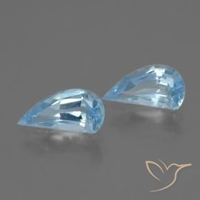 Gemme di Topazio Celeste naturale da 2.51 ct, Taglio a fantasia, VVS-VS