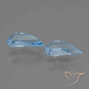 Gemme di Topazio Celeste naturale da 2.59 ct, Taglio a fantasia, VVS-VS