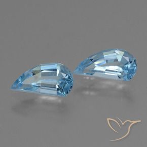 Gemme di Topazio Celeste naturale da 2.87 ct, Forma fantasia, VVS-VS
