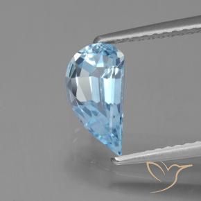 Topazio Celeste naturale da 1.39 ct, Taglio a fantasia, VVS-VS