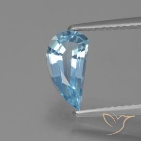Topazio Celeste naturale da 1.33 ct, Taglio a fantasia, VVS-VS