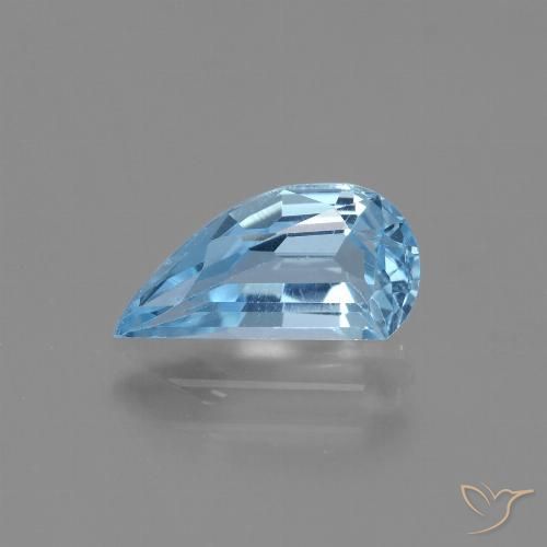 1.50ct Naturale Celeste Topazio, Taglio a fantasia, VVS-VS