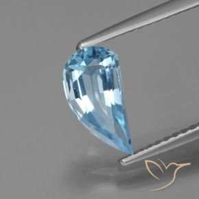 Topazio Celeste naturale da 1.50 ct, Taglio a fantasia, VVS-VS