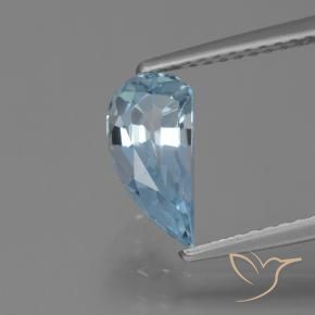 Topazio Celeste naturale da 1.32 ct, Taglio a fantasia, VVS-VS