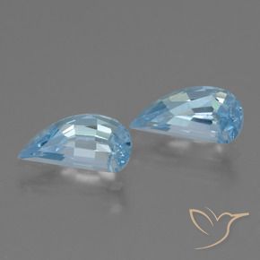 Gemme di Topazio Blu svizzero naturale da 2.84 ct, Taglio a fantasia, VVS-VS
