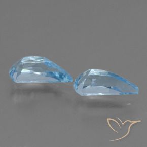Gemme di Topazio Blu svizzero naturale da 2.84 ct, Taglio a fantasia, VVS-VS