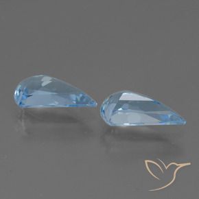 Gemme di Topazio Celeste naturale da 2.52 ct, Taglio a fantasia, VVS-VS