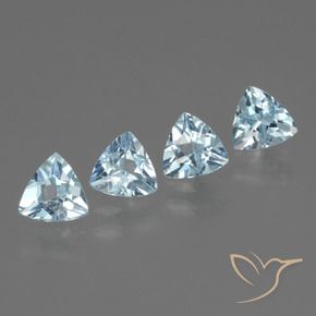 Topazio naturale blu da 2,04 ct, trillion, VS
