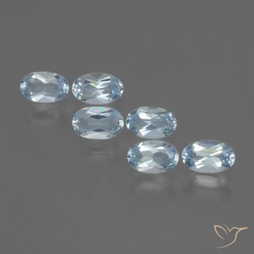1.68ctw Naturale Celeste Topazio, Ovale, VVS-VS