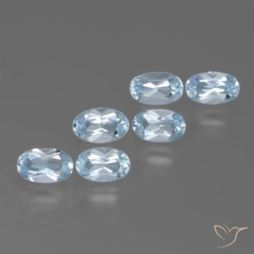 Topazio naturale blu da 1,84 ct, taglio ovale, VS