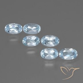 Topazio naturale blu da 1,84 ct, taglio ovale, VS