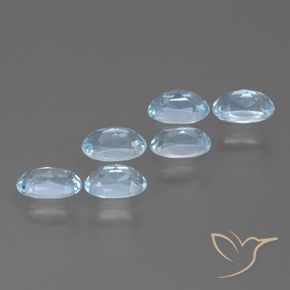 Topazio naturale blu da 1,84 ct, taglio ovale, VS