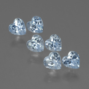 Topazio naturale blu da 1,94 ct, a forma di cuore, VS