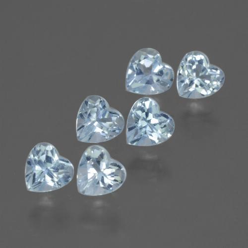 Gemme di Topazio Celeste naturale da 1.96 ct, A forma di cuore, VS