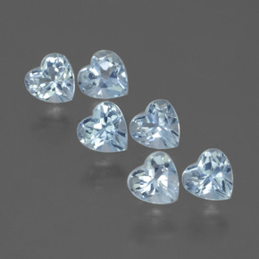 Gemme di Topazio Celeste naturale da 1.96 ct, A forma di cuore, VS