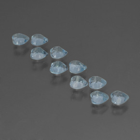 Topazio naturale blu da 2,68 ct, a forma di cuore, VS