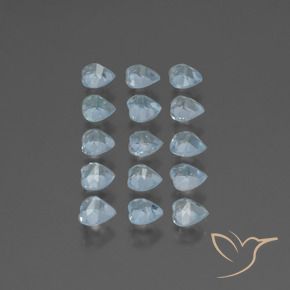 Gemme di Topazio Celeste naturale da 4.38 ct, Cuore, VS