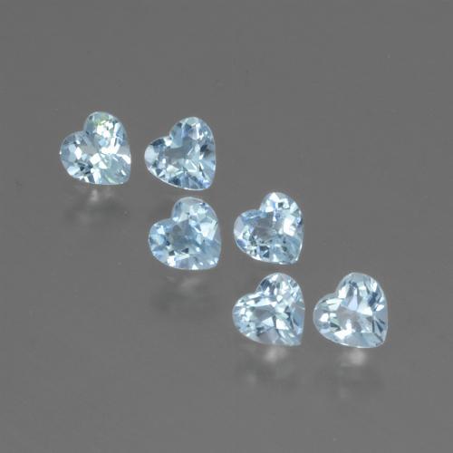 Topazio naturale blu da 1,71 ct, a forma di cuore, VS
