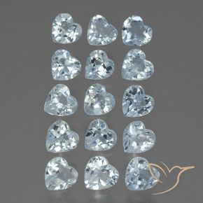 Gemme di Topazio Celeste naturale da 4.08 ct, Cuore, VS