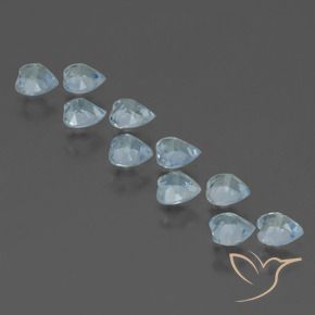 Gemme di Topazio Celeste naturale da 3.02 ct, Cuore, VS