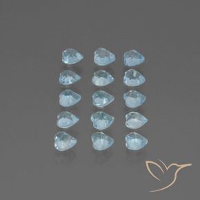 Gemme di Topazio Celeste naturale da 4.27 ct, Cuore, VS