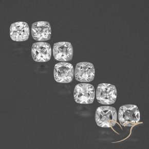 Gemme di Topazio Bianco naturale da 5.18 ct, Cuscino, VS
