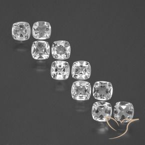 Gemme di Topazio Bianco naturale da 4.41 ct, Cuscino, VS