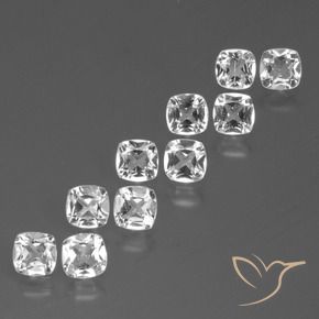 Gemme di Topazio Bianco trasparente naturale da 4.63 ct, Cuscino, VS