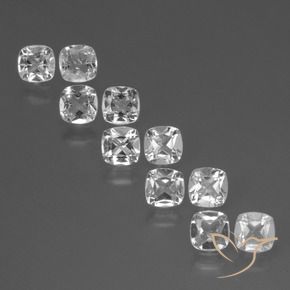 Gemme di Topazio Bianco trasparente naturale da 4.48 ct, Cuscino, VS