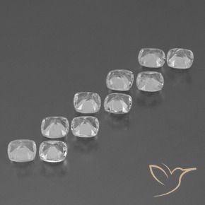 Gemme di Topazio Bianco trasparente naturale da 4.48 ct, Cuscino, VS
