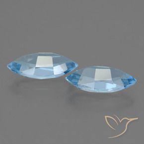Gemme di Topazio Celeste naturale da 4.12 ct, Taglio marquise, VS