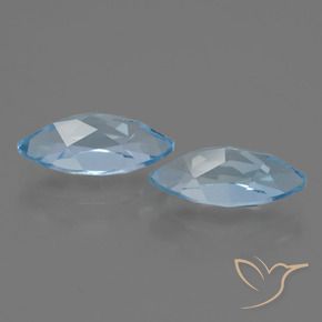 Gemme di Topazio Celeste naturale da 4.63 ct, Taglio marquise, VVS-VS