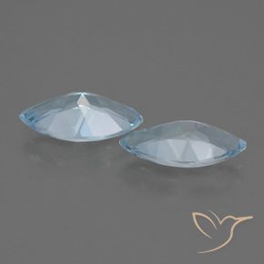Gemme di Topazio Celeste naturale da 3.88 ct, Taglio marquise, VVS-VS